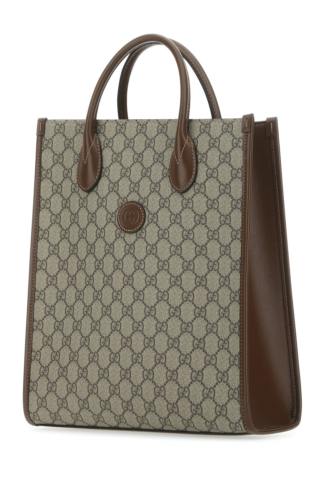Gucci Men Gg Supreme Fabric And Leather Handbag by Luosophy