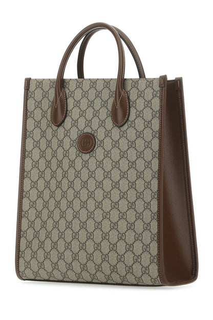 Gucci Men Gg Supreme Fabric And Leather Handbag by Luosophy