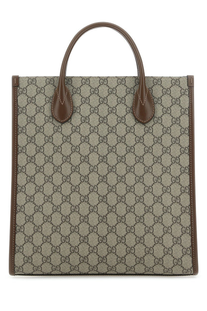 Gucci Men Gg Supreme Fabric And Leather Handbag by Luosophy