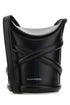 Alexander Mcqueen Women Black Leather The Curve Bucket Bag by Luosophy