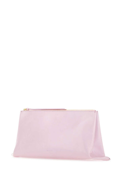 Jil Sander Women Pastel Pink Leather Medium Clutch by Luosophy