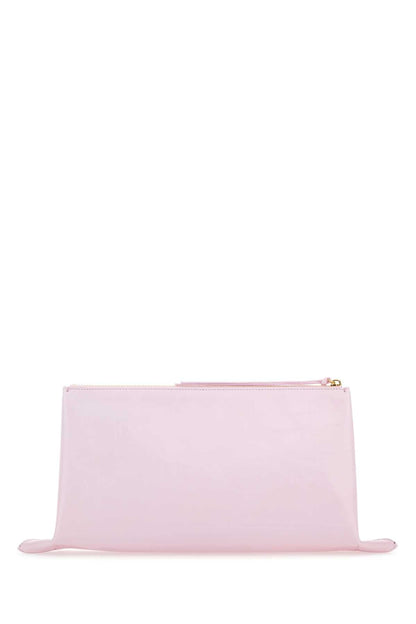 Jil Sander Women Pastel Pink Leather Medium Clutch by Luosophy