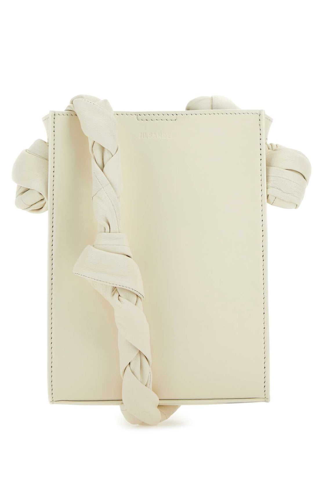 Jil Sander Women Ivory Leather Tangle Shoulder Bag by Luosophy