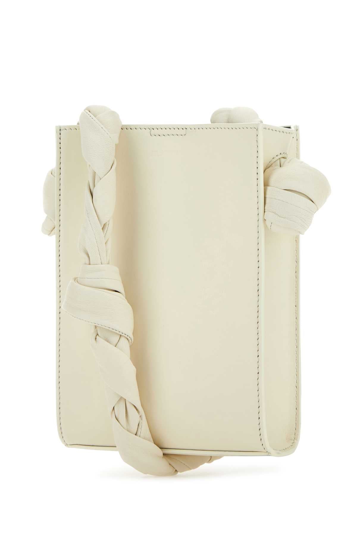 Jil Sander Women Ivory Leather Tangle Shoulder Bag by Luosophy