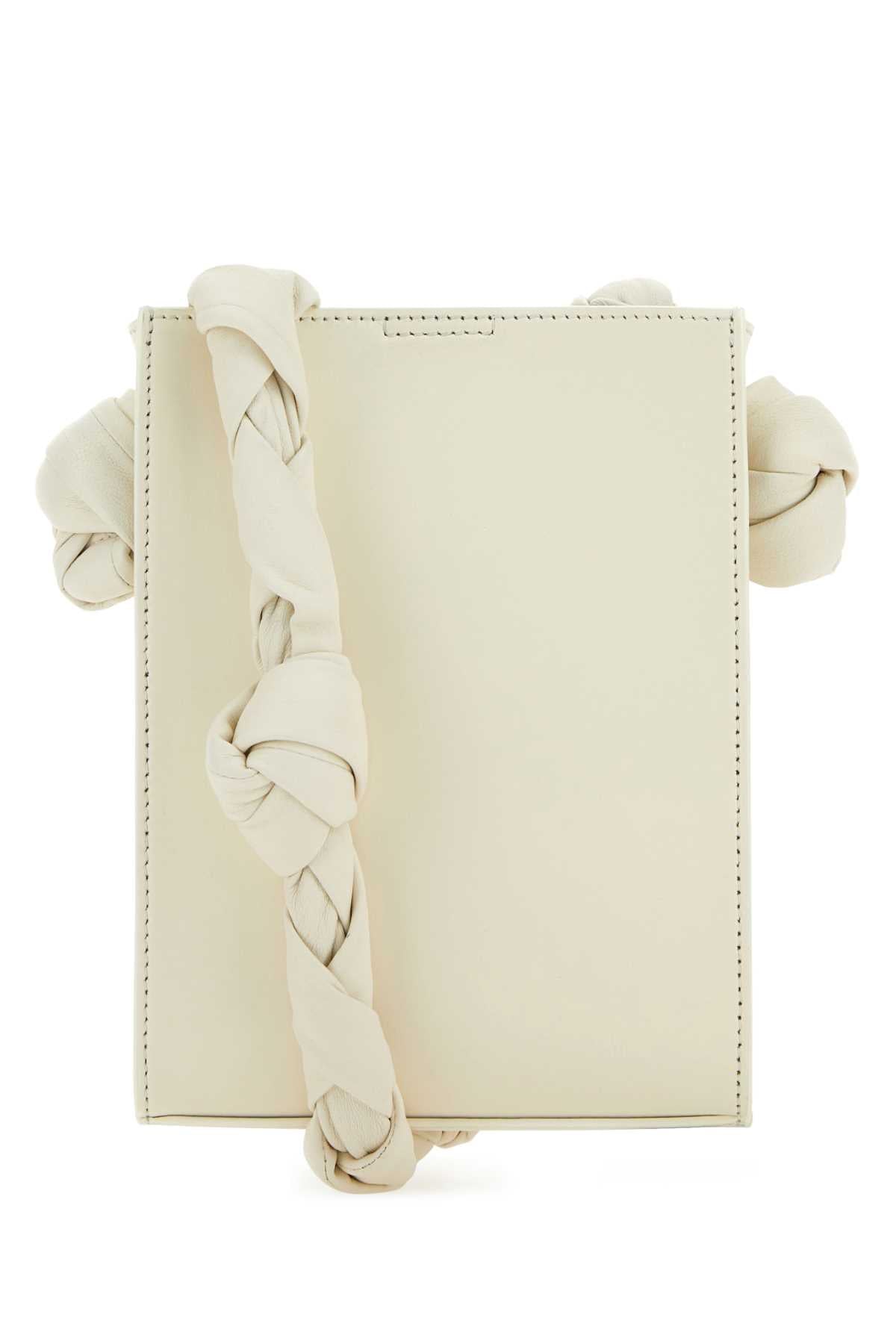 Jil Sander Women Ivory Leather Tangle Shoulder Bag by Luosophy