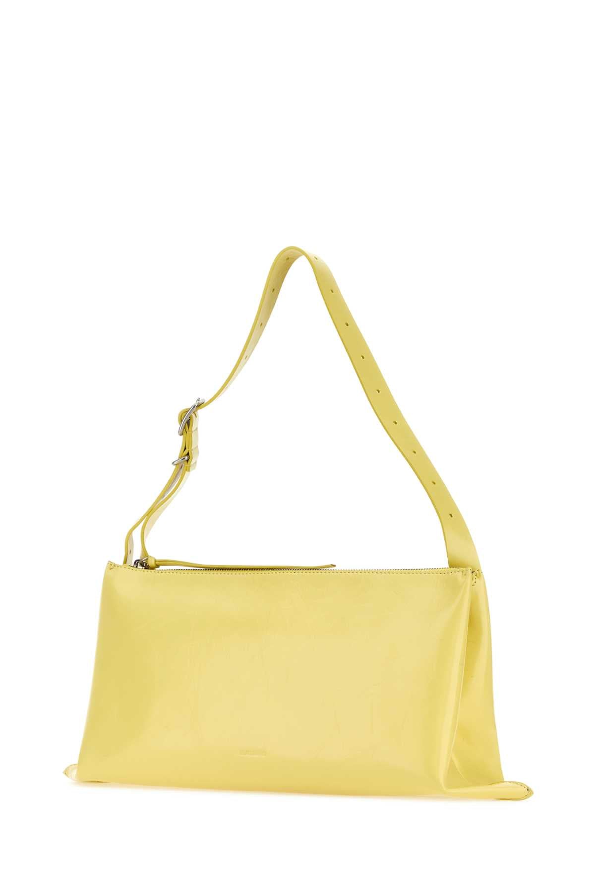 Jil Sander Women Yellow Leather Shoulder Bag by Luosophy