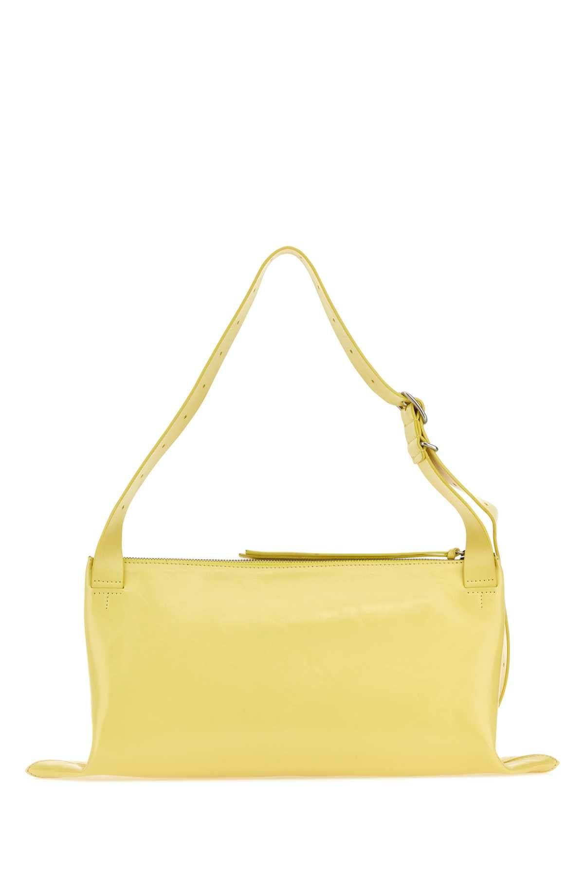 Jil Sander Women Yellow Leather Shoulder Bag by Luosophy