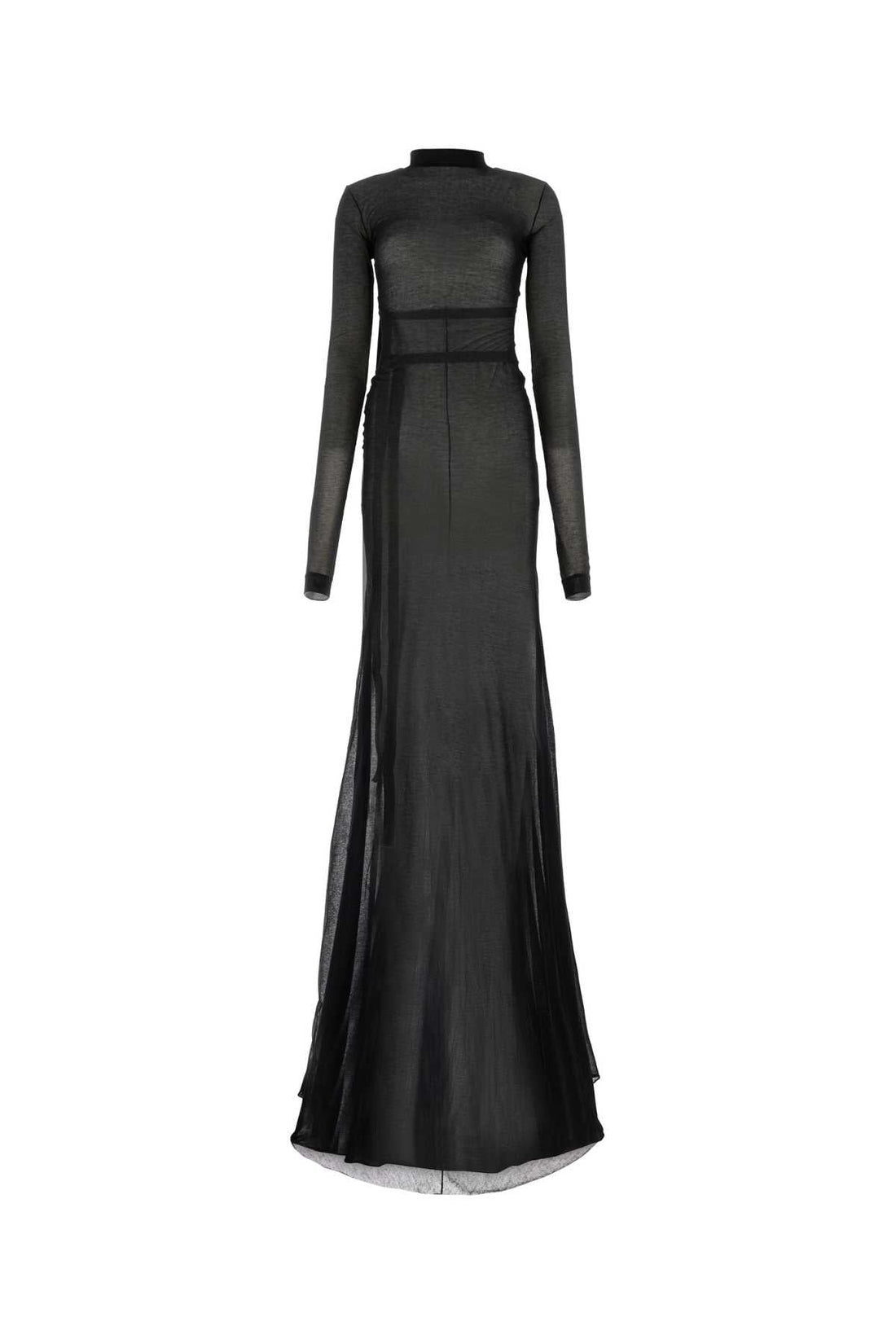 Ann Demeulemeester Women Black Cotton Blend Long Dress by Luosophy