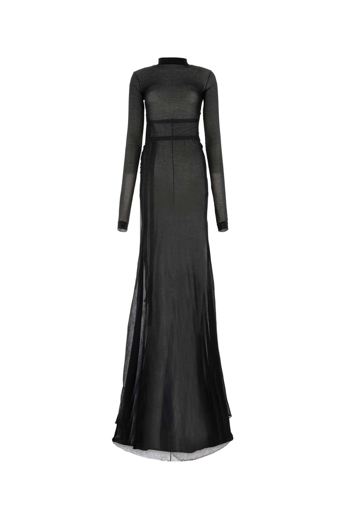 Ann Demeulemeester Women Black Cotton Blend Long Dress by Luosophy
