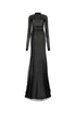 Ann Demeulemeester Women Black Cotton Blend Long Dress by Luosophy