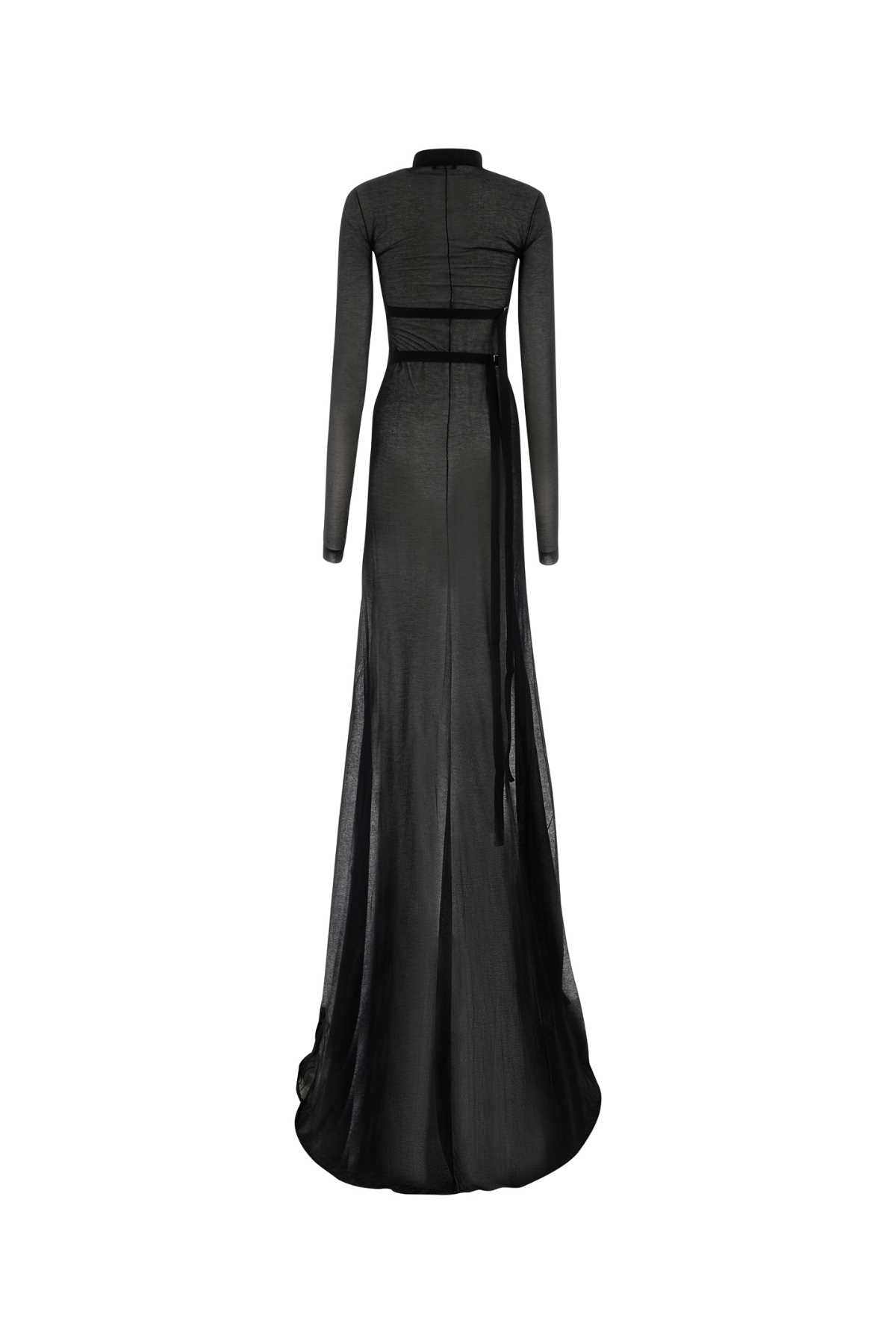 Ann Demeulemeester Women Black Cotton Blend Long Dress by Luosophy