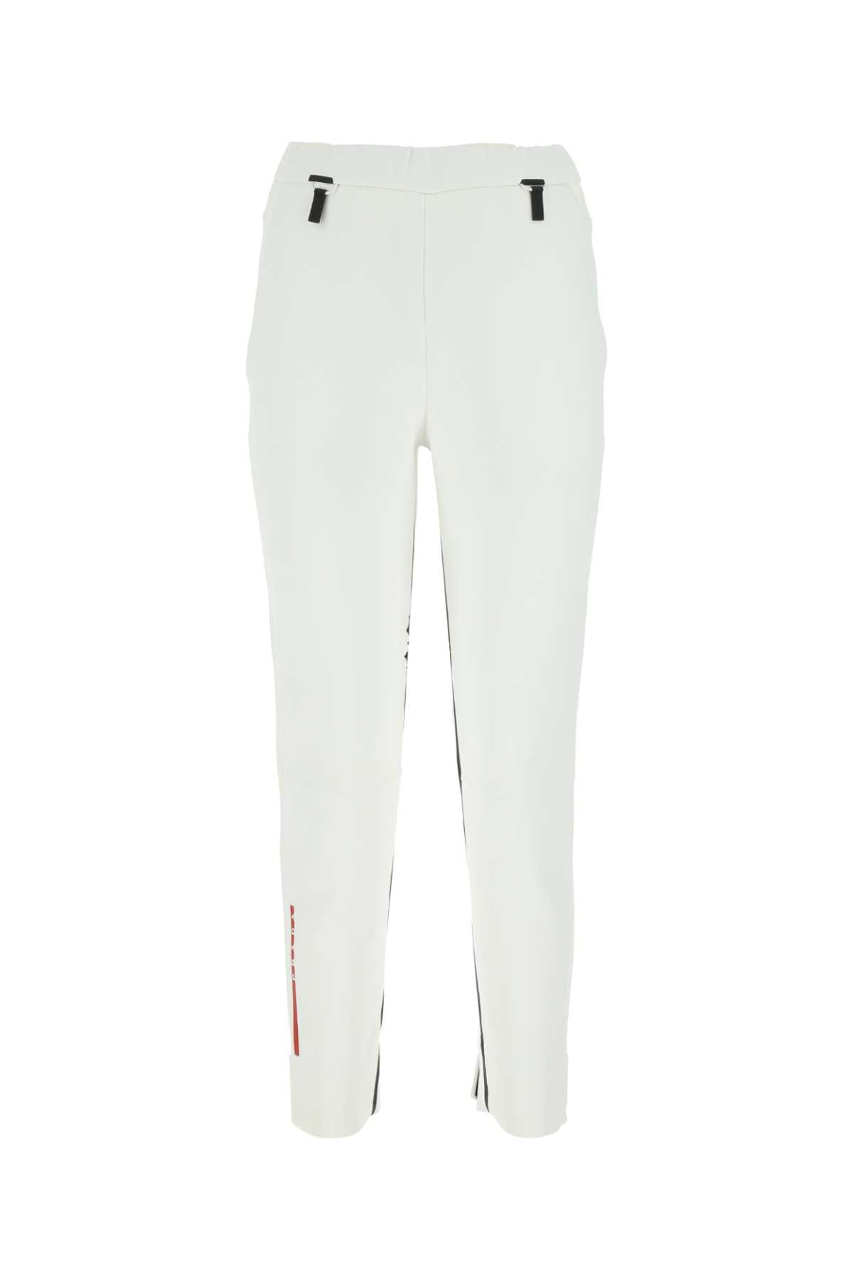 Prada Women White Neoprene Pant by Luosophy