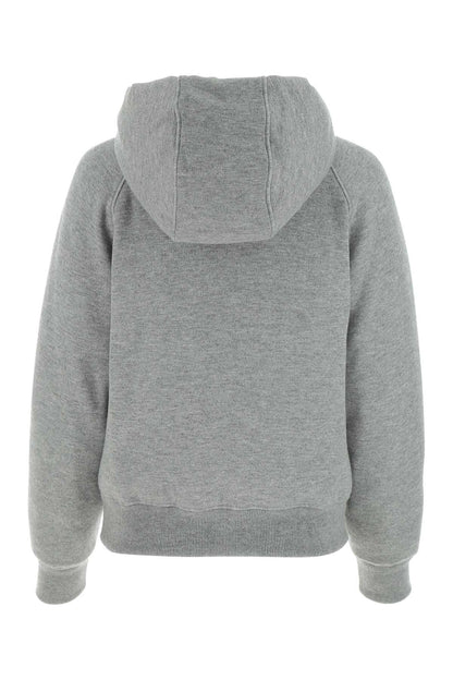 Prada Women Grey Cashmere Blend Down Jacket