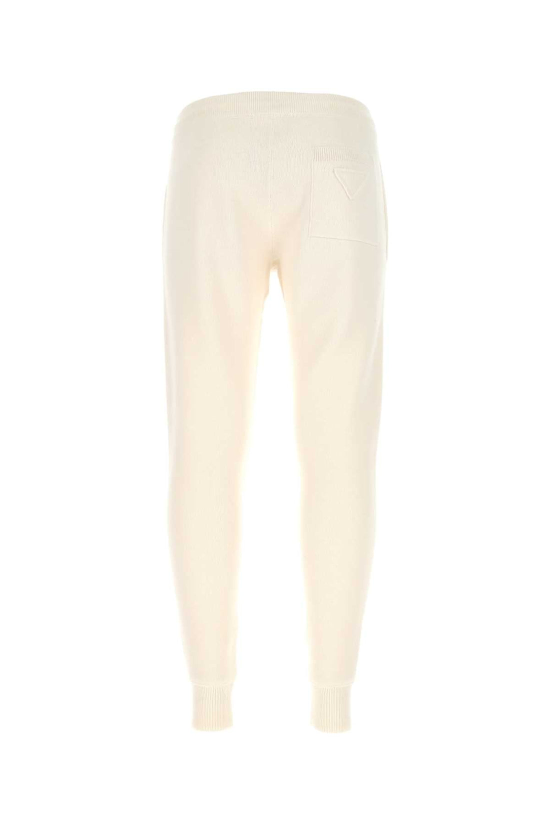Prada Men Ivory Stretch Cashmere Blend Joggers by Luosophy
