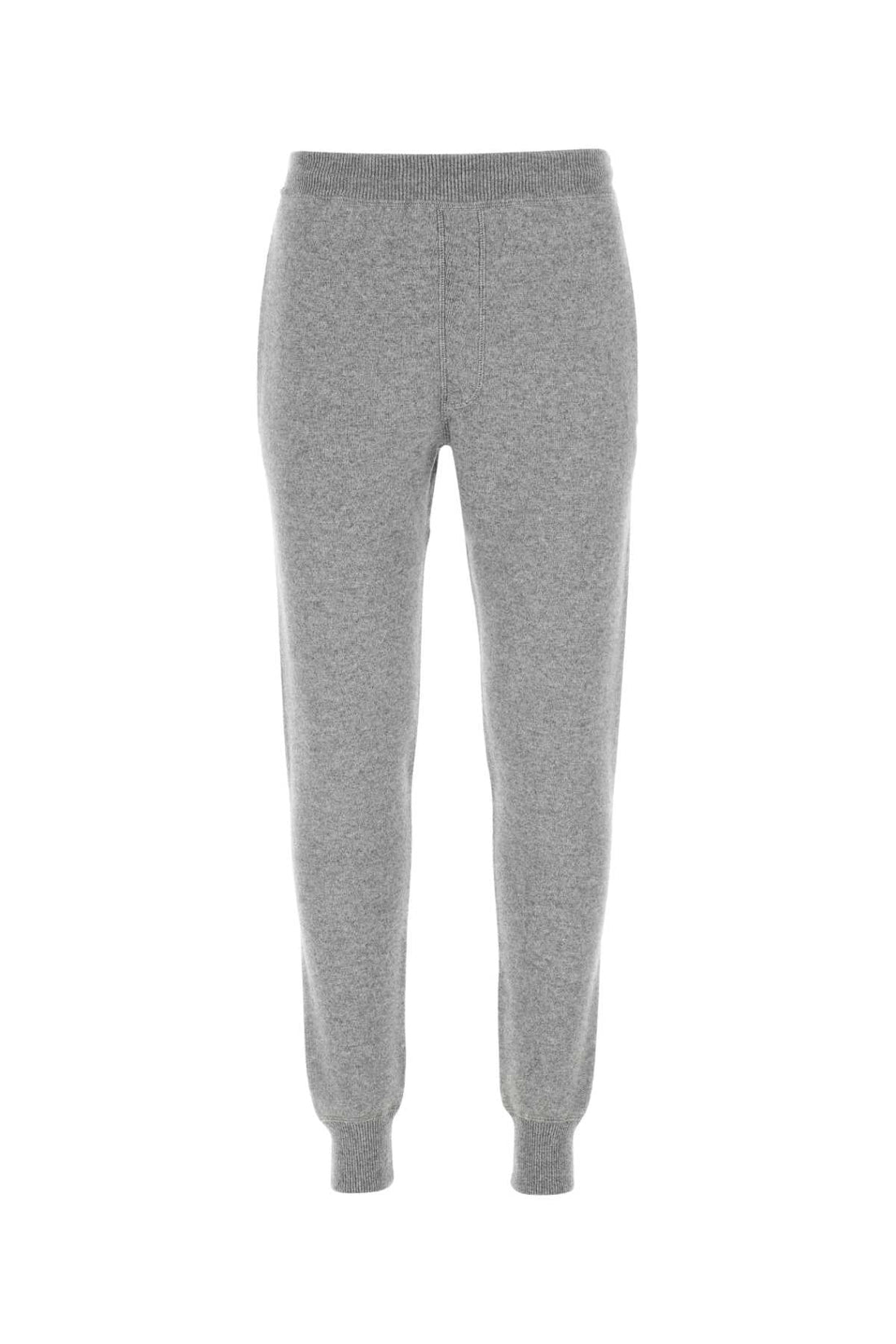 Prada Men Melange Grey Stretch Cashmere Blend Joggers by Luosophy