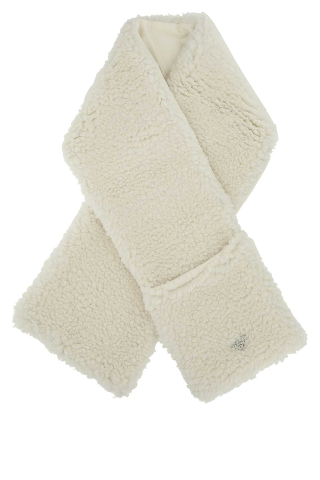 Prada Women Ivory Teddy Scarf by Luosophy