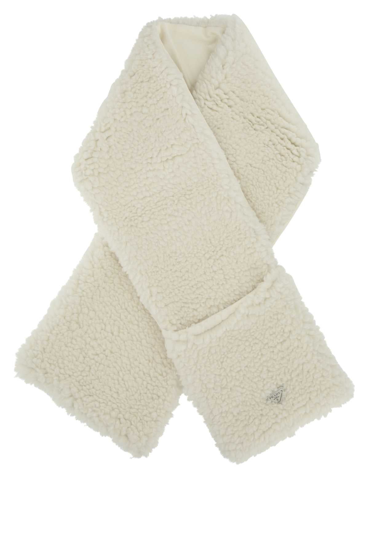 Prada Women Ivory Teddy Scarf by Luosophy