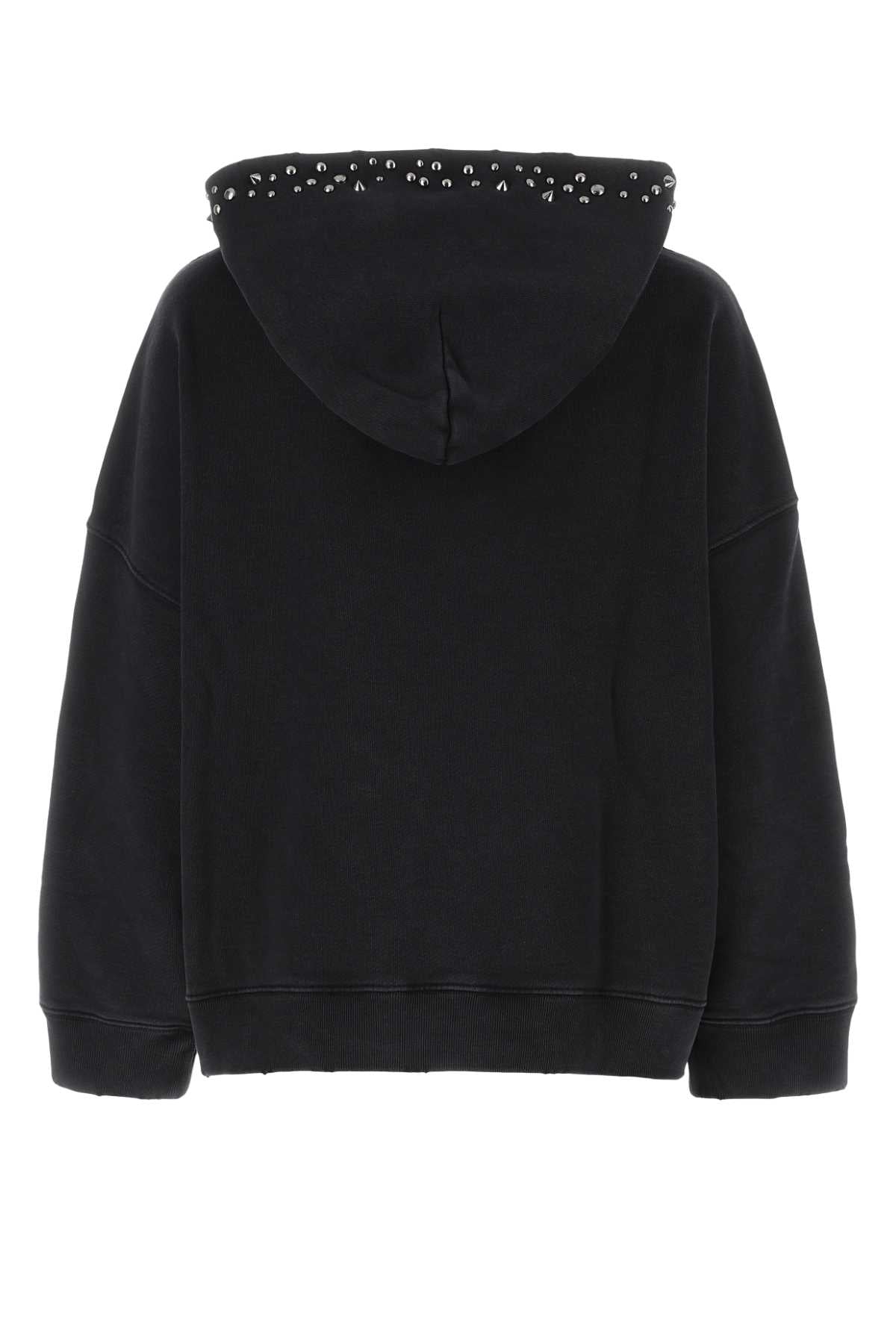 Versace Women Black Cotton Oversize Sweatshirt by Luosophy