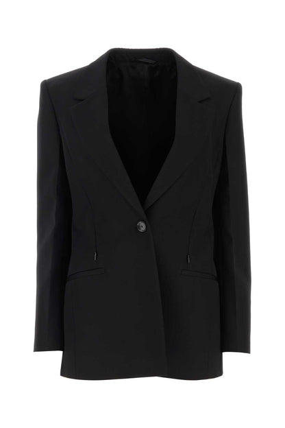 Givenchy Women Black Wool Blend Blazer by Luosophy