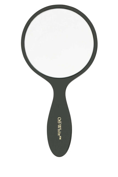 Off White Unisex Army Green Acetate Bookish Hand Mirror