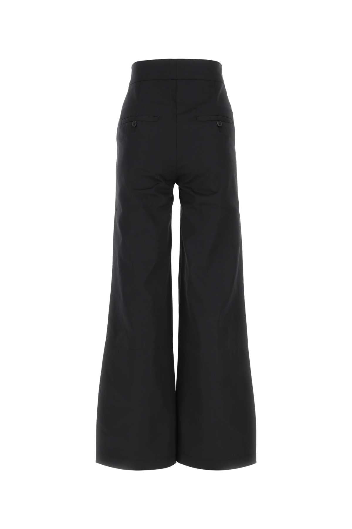 Palm Angels Women Black Polyester Blend Pant by Luosophy