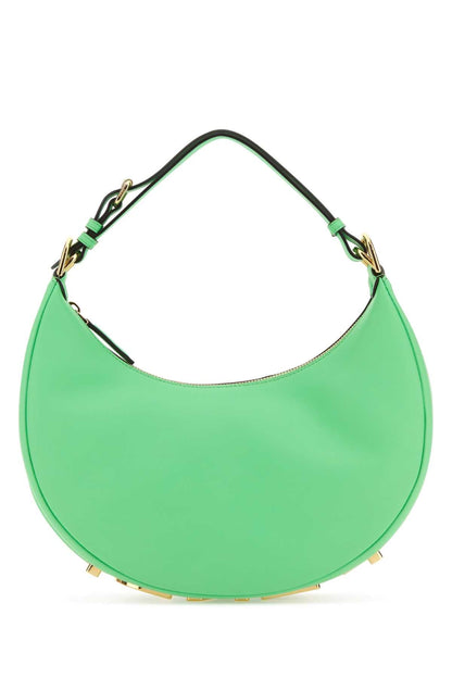 Fendi Women Green Leather Small Fendigraphy Handbag by Luosophy
