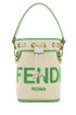 Fendi Women Sand Canvas Mini Mon Tresor Bucket Bag by Luosophy