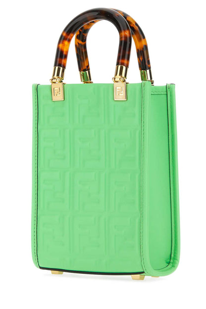 Fendi Women Green Leather Mini Sunshine Handbag by Luosophy