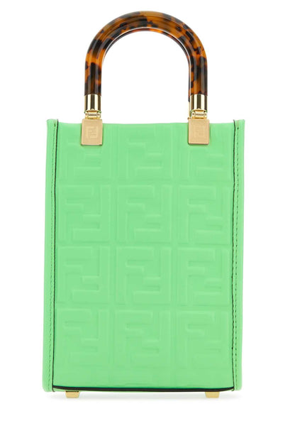 Fendi Women Green Leather Mini Sunshine Handbag by Luosophy