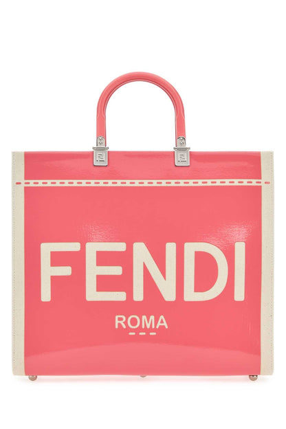 Fendi Women Two-Tone Canvas Medium Sunshine Shopping Bag by Luosophy