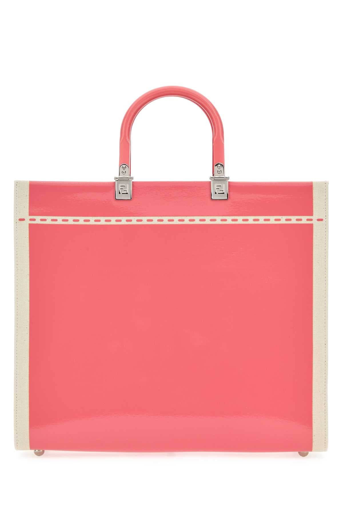 Fendi Women Two-Tone Canvas Medium Sunshine Shopping Bag by Luosophy