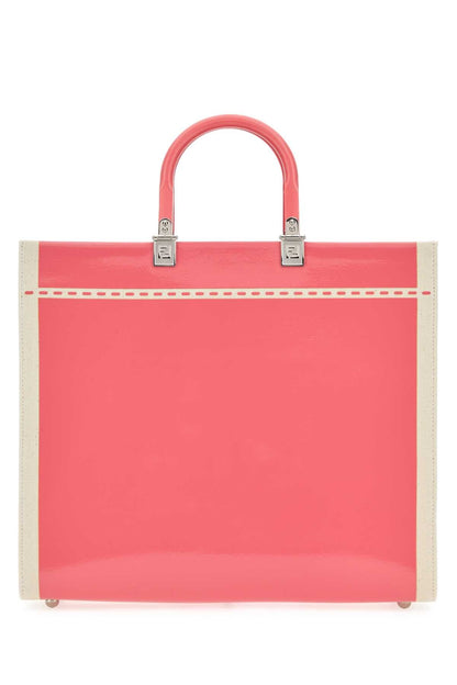 Fendi Women Two-Tone Canvas Medium Sunshine Shopping Bag by Luosophy