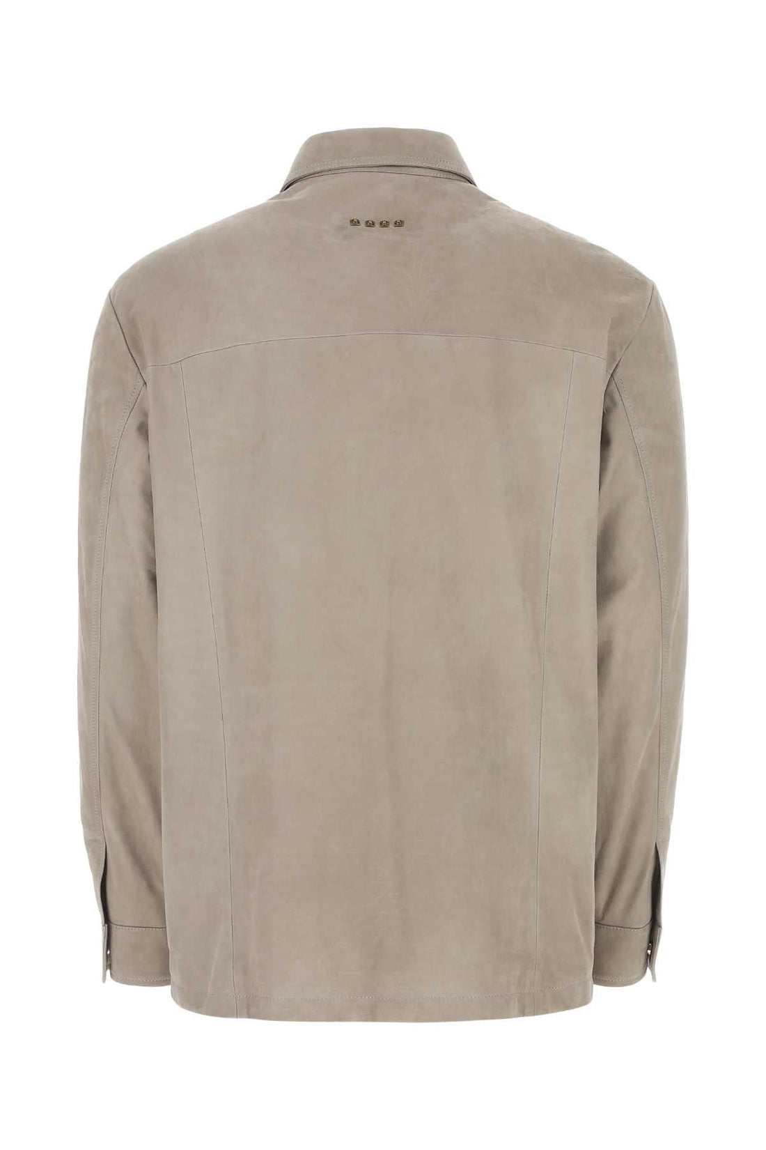 Etro Men Dove Grey Suede Shirt by Luosophy