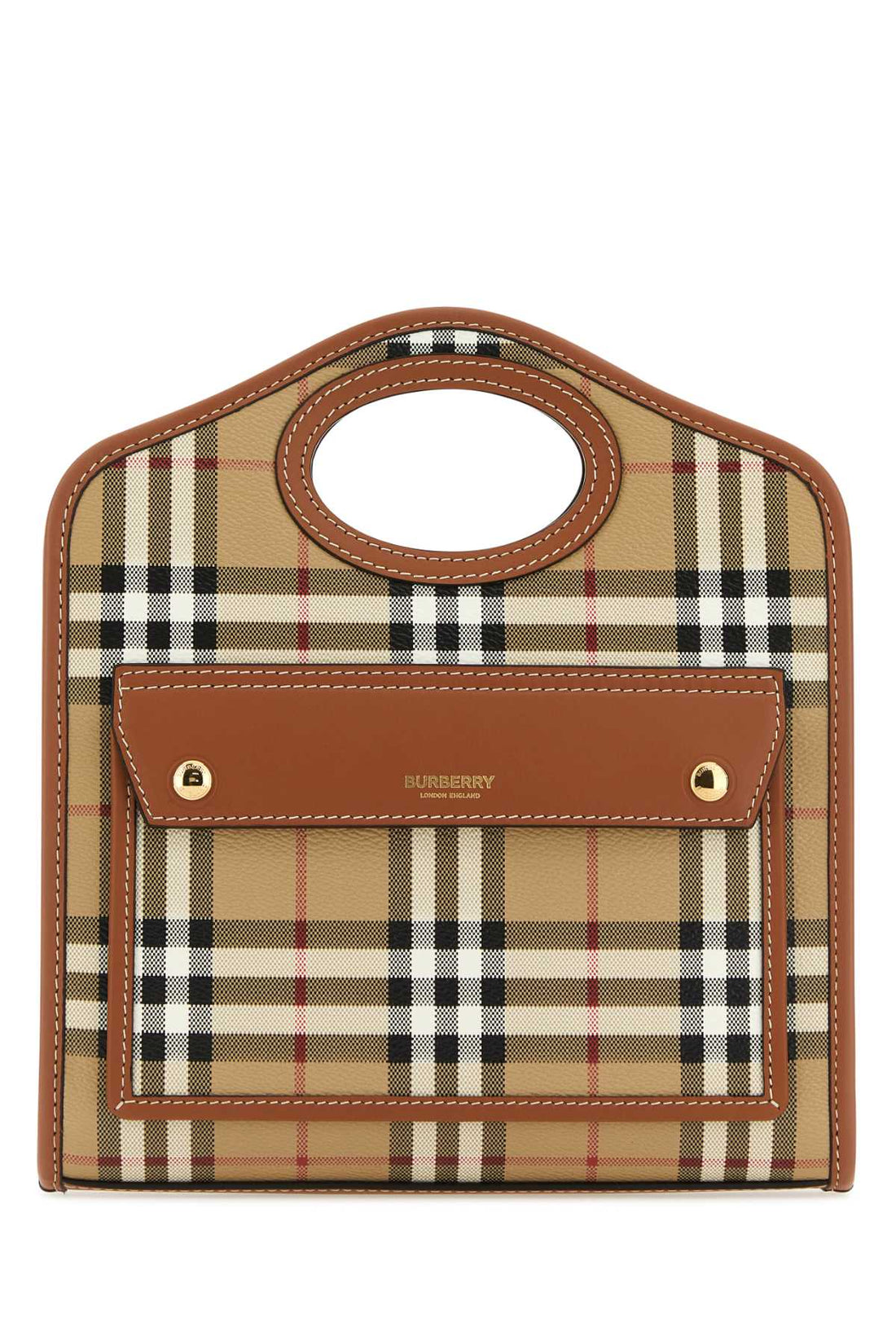 Burberry Women Printed Canvas And Leather Mini Pocket Handbag by Luosophy