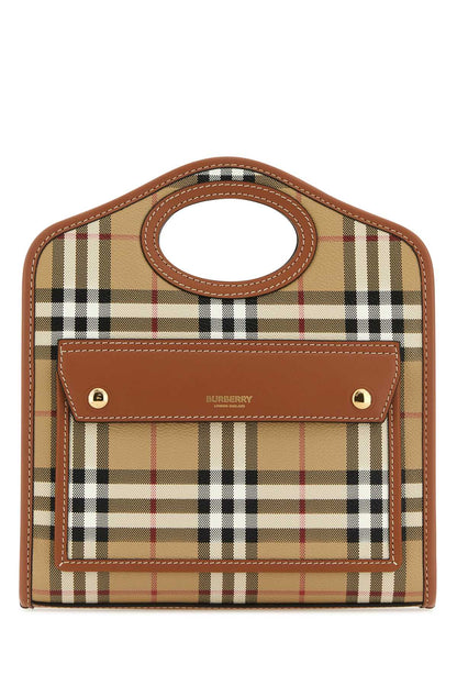 Burberry Women Printed Canvas And Leather Mini Pocket Handbag by Luosophy