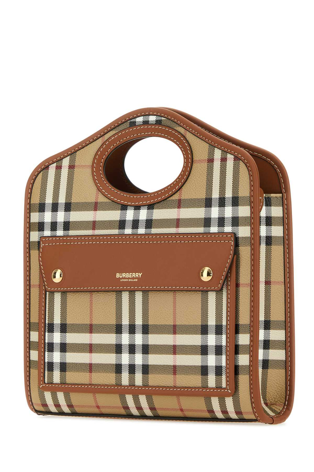Burberry Women Printed Canvas And Leather Mini Pocket Handbag by Luosophy
