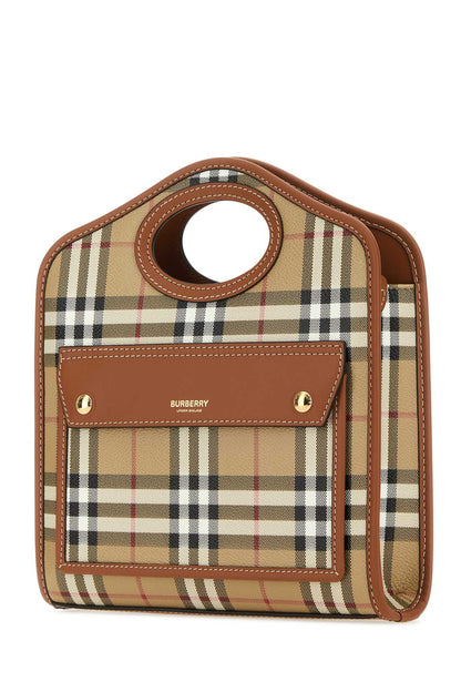 Burberry Women Printed Canvas And Leather Mini Pocket Handbag by Luosophy
