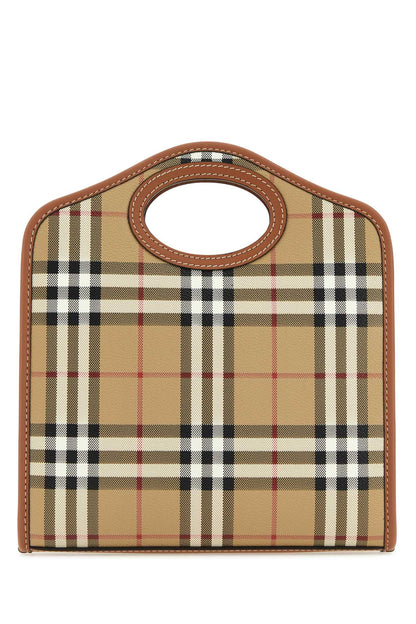 Burberry Women Printed Canvas And Leather Mini Pocket Handbag by Luosophy