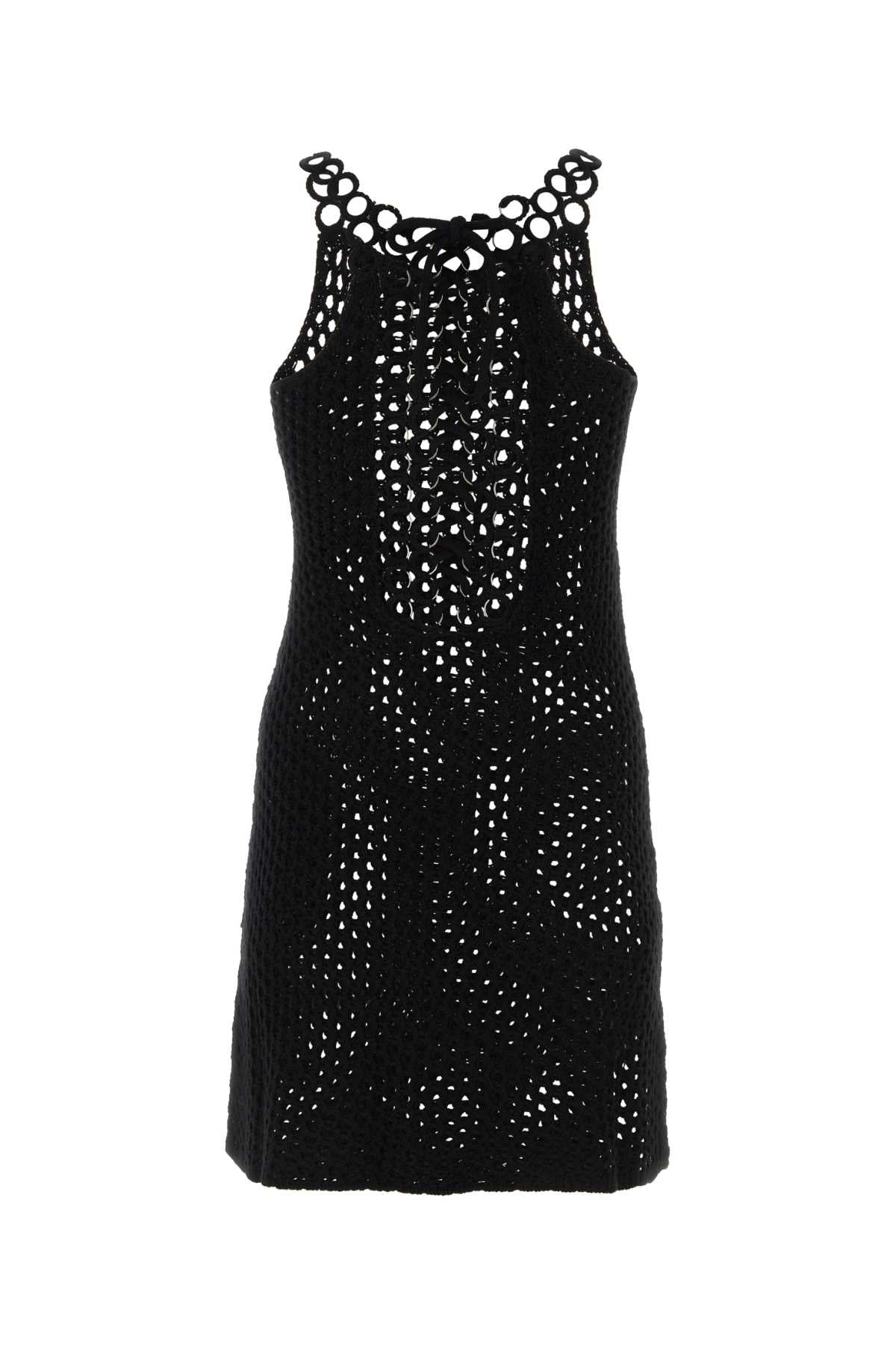 Chloe Women Black Crochet Mini Dress  DestGlow