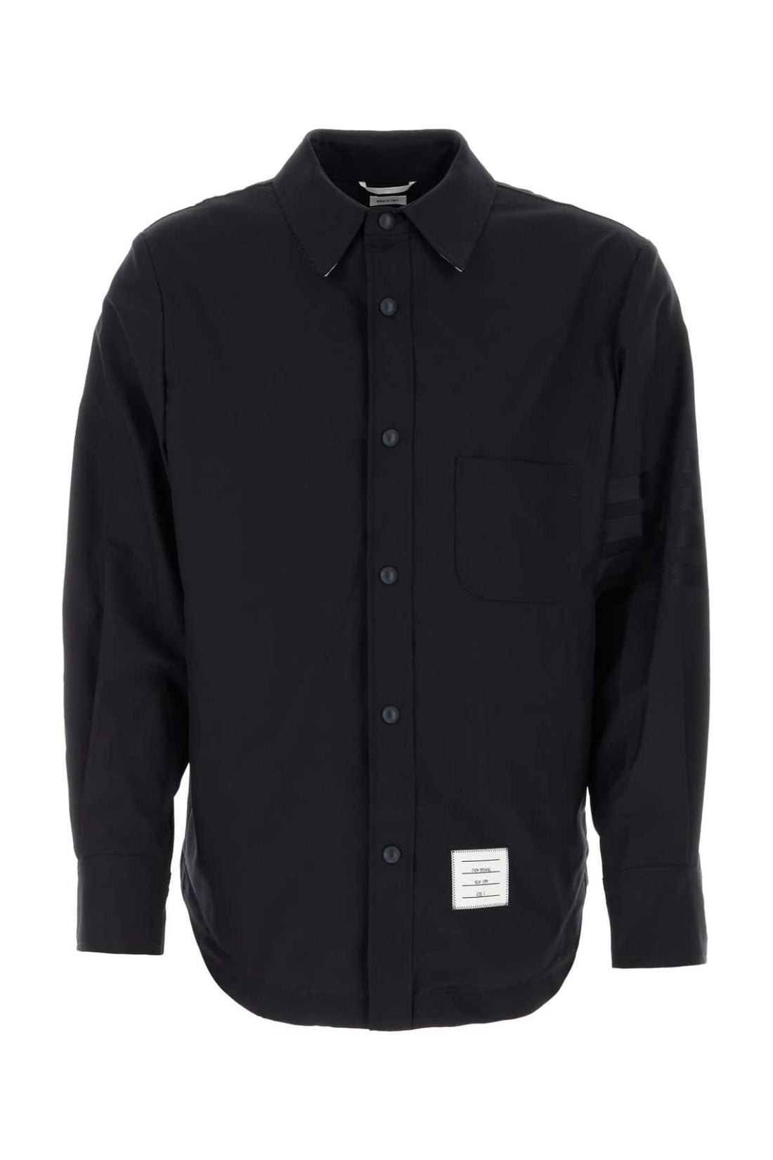 Thom Browne Men Midnight Blue Wool Shirt by Luosophy