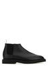 Thom Browne Men Black Leather Ankle Boots by Luosophy