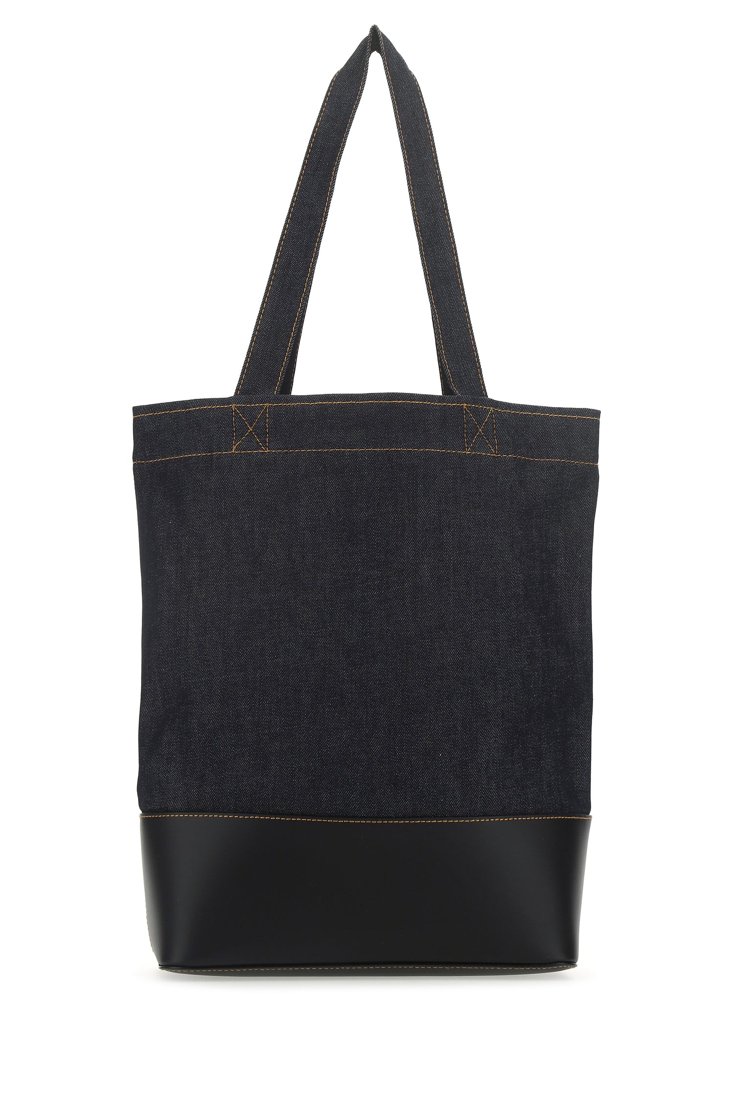 A.P.C. Men Blue Denim And Leather Shopping Bag by Luosophy