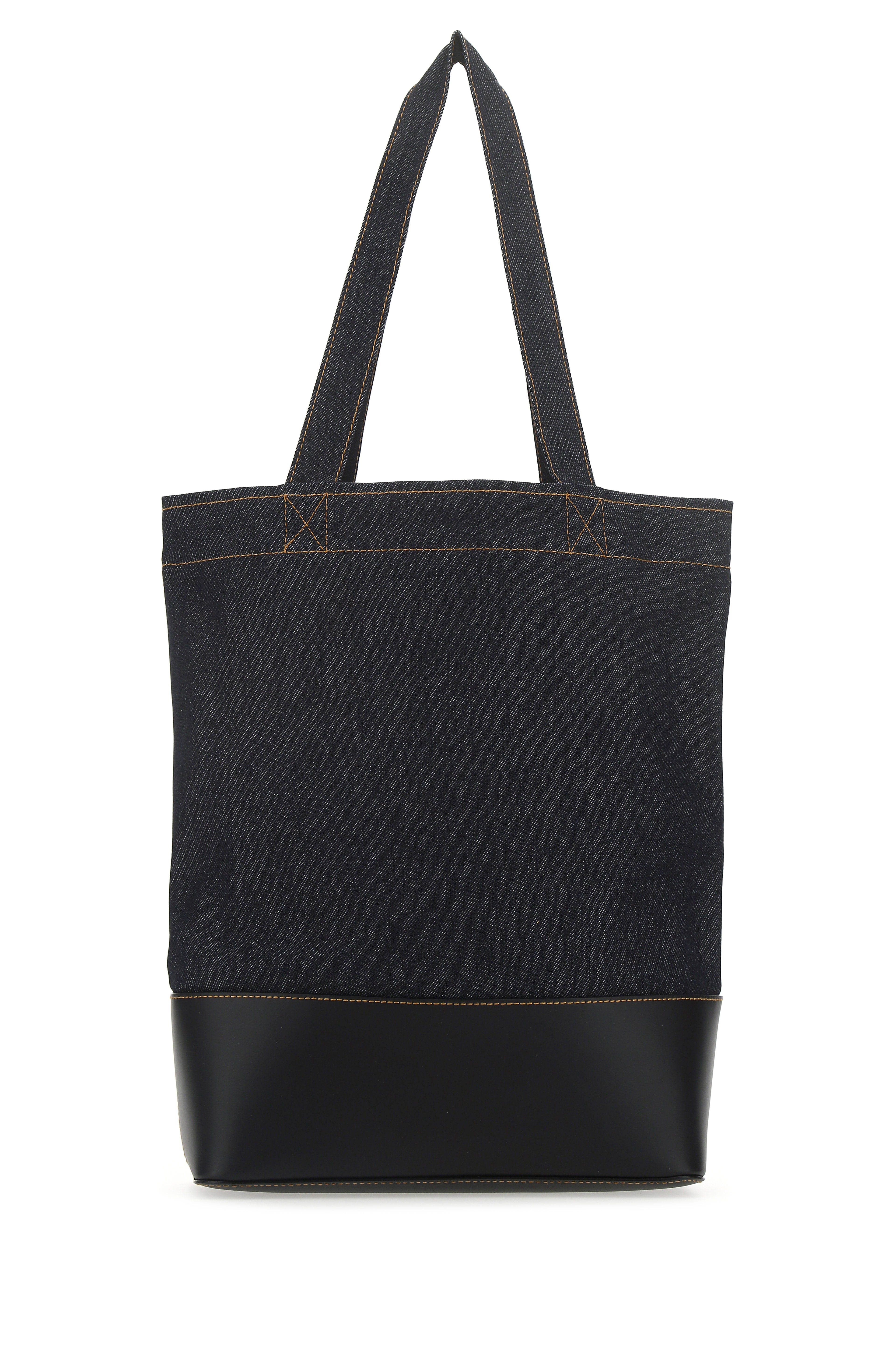 A.P.C. Men Blue Denim And Leather Shopping Bag by Luosophy