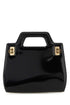 Salvatore Ferragamo Women Black Leather Mini Wanda Handbag by Luosophy