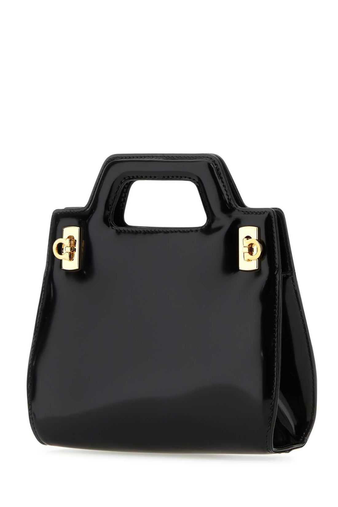 Salvatore Ferragamo Women Black Leather Mini Wanda Handbag by Luosophy