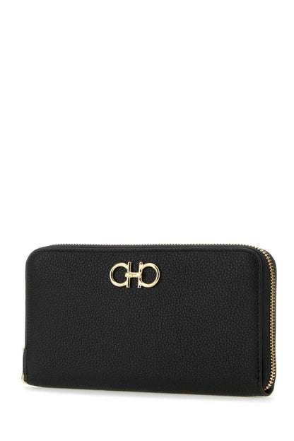Salvatore Ferragamo Women Black Leather Wallet by Luosophy