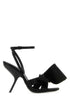 Salvatore Ferragamo Women Black Satin Sandals by Luosophy