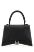 Balenciaga Women Black Leather Hourglass Handbag by Luosophy