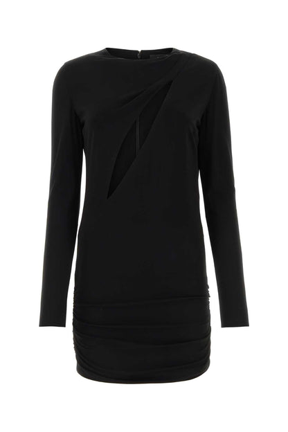 Versace Women Black Stretch Viscose Mini Dress by Luosophy