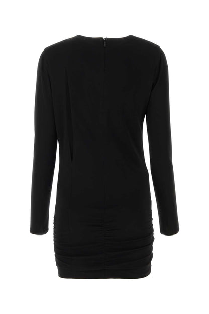 Versace Women Black Stretch Viscose Mini Dress